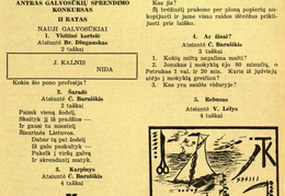 Skilties „Laisvajai valandėlei“ nauji galvosūkiai. Žiburėlis.-1939, nr. 7, p. 111.