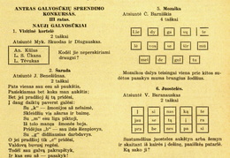 Skilties „Laisvajai valandėlei“ nauji galvosūkiai. Žiburėlis.-1939, nr. 8, p. 127.