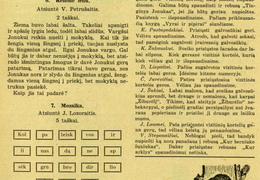 Skilties „Laisvajai valandėlei“ nauji galvosūkiai ir nr. 9 užduočių sprendimai. Žiburėlis.-1939, nr. 10, p. 160.