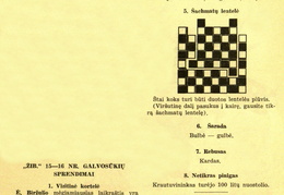 15–16 numeryje publikuotų galvosūkių atsakymai. Žiburėlis.-1939, nr. 18, p. 145.
