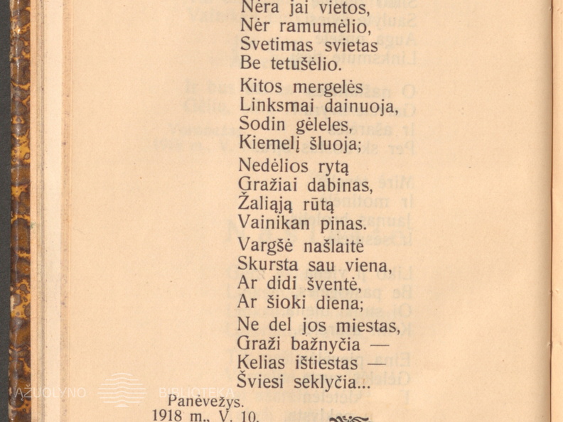 Eilėraštis „Našlaitė“ iš rinkinio „Sielos sparnai“, 1919, p. 60.