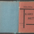 „Poemėlės“ viršelis. Biržys, Petras. „Karo metu“ – Kaunas: Br. Gurvičių sp., 1923.