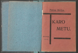 „Poemėlės“ viršelis. Biržys, Petras. „Karo metu“ – Kaunas: Br. Gurvičių sp., 1923.