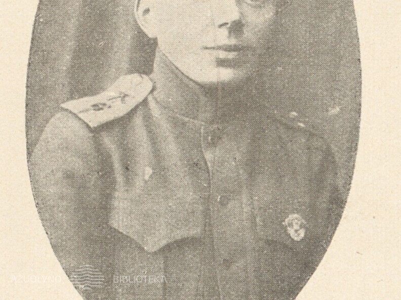 Juozapavičiaus fotografija iš tarnybos rusų kariuomenėje Biržys, Petras. „Karininkas Antanas Juozapavičius: (bijografija)“, 1923. Nenumeruota įklija.