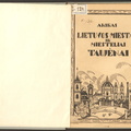 Knygos viršelis. Akiras. „Lietuvos miestai ir miesteliai. Taujėnai“ – Kaunas: išleido Vl. Dagilis, nr. 2, 1928.