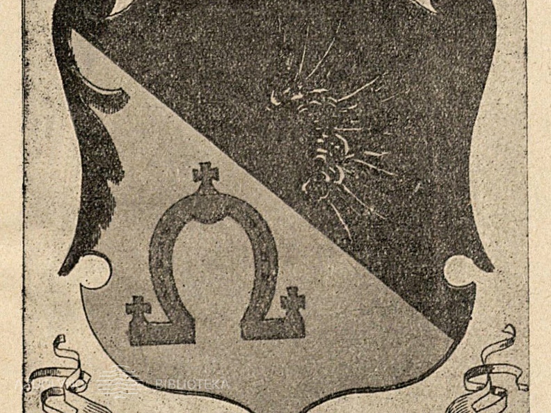 Kėdainių miesto herbas. Akiras-Biržys. „Lietuvos miestai ir miesteliai. Kėdainių apskritis – Kėdainiai: Movšovičiaus ir Kagano sp., t. 3, 1934, nenumeruota įklija.