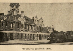 Marijampolės geležinkelio stotis. Akiras-Biržys. „Lietuvos miestai ir miesteliai. Marijampolės apskritis“ – Kaunas-Marijampolė: „Dirvos“ b-vės leidinys, t. 6, 1937, p. 42.