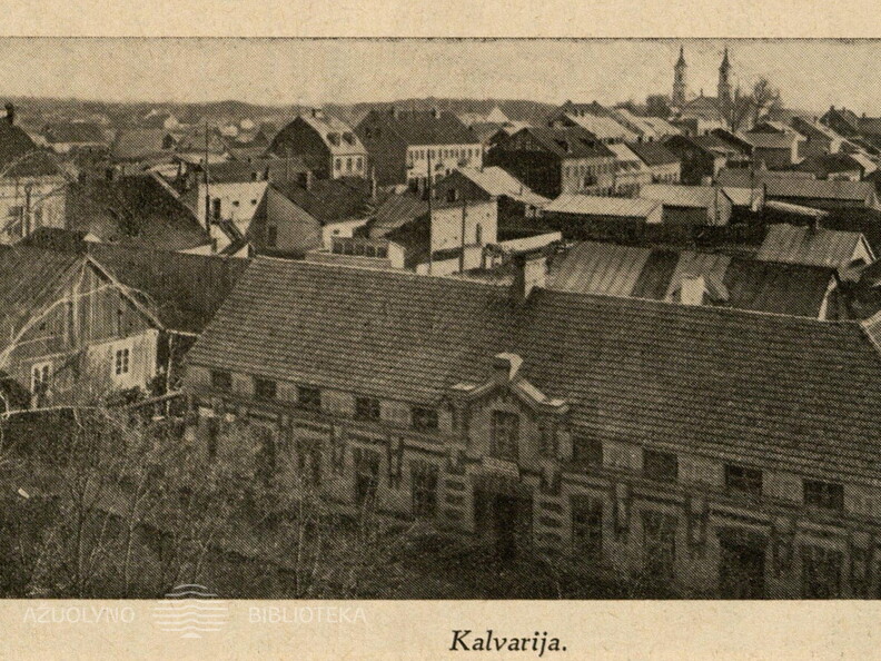 Kalvarija. Akiras-Biržys. „Lietuvos miestai ir miesteliai. Marijampolės apskritis“ – Kaunas-Marijampolė: „Dirvos“ b-vės leidinys, t. 6, 1937, nenumeruota įklija.