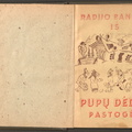 Knygos viršelis. „Radijo bangos iš Pupų Dėdės pastogės“ – Kaunas: spaudai paruošė ir išleido Akiras-Biržys Pupų Dėdė, 1938.