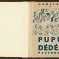 Antro leidimo knygos viršelis. „Radijas iš Pupų Dėdės pastogės“ – Kaunas: spaudai paruošė ir išleido Akiras-Biržys Pupų Dėdė, 1940.
