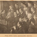 Pupų Dėdės radijo pusvalandžio dalyviai. „Radijas iš Pupų Dėdės pastogės“ – Kaunas: spaudai paruošė ir išleido Akiras-Biržys Pupų Dėdė, 1940, p. 41.