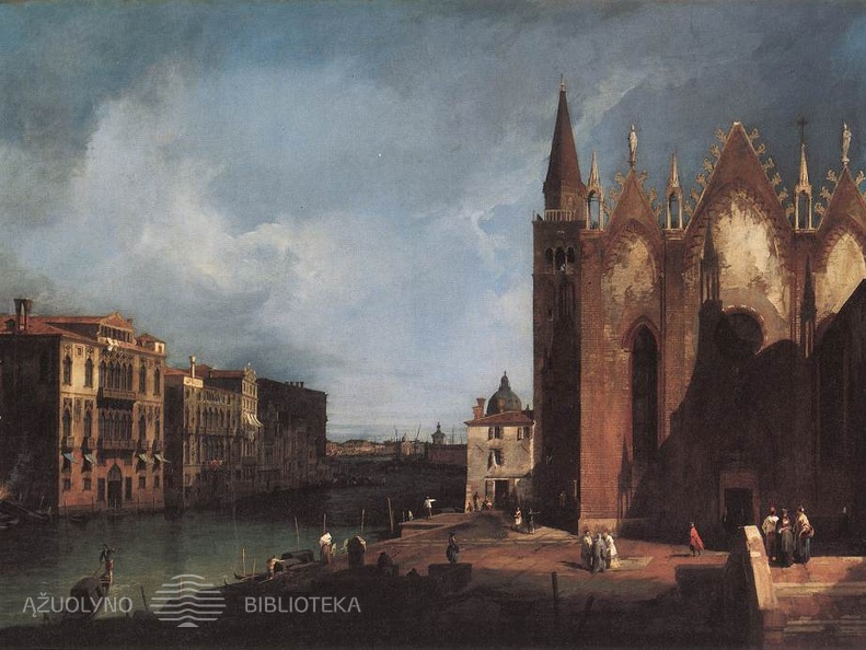 Canaletto. Didysis kanalas su Santa Maria della Carità bažnyčia. XVIII a.