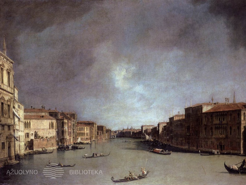 Canaletto. Didysis kanalas, žiūrint nuo Palazzo Balbi. Apie 1726 m.