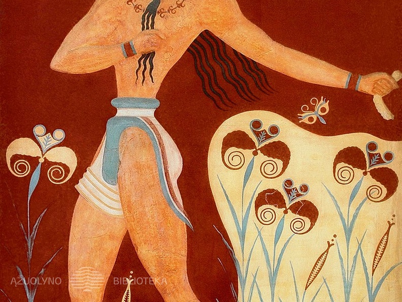 Knoso rūmų freska „Lelijų princas“. 1550 m. pr. Kr.