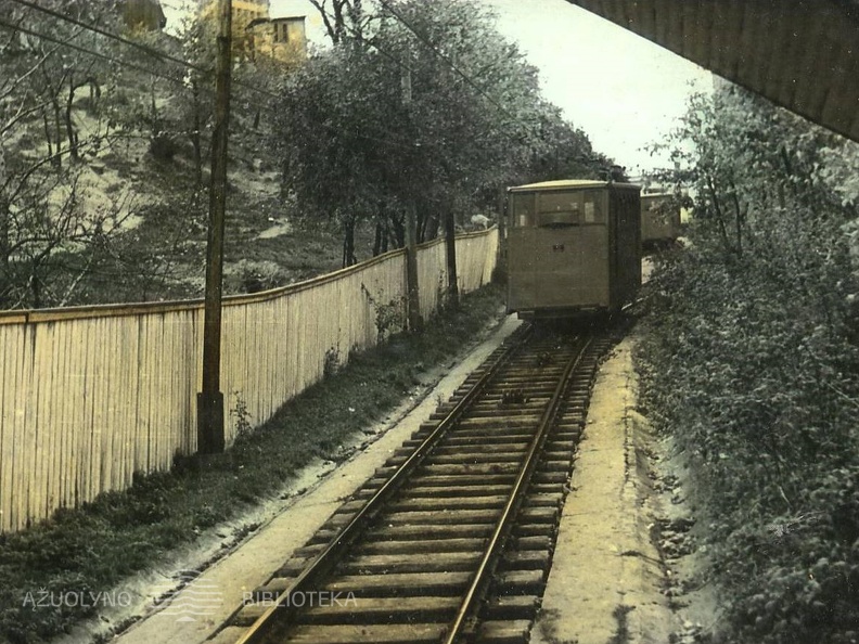 Žaliakalnio funikulierius. Apie 1950 m.