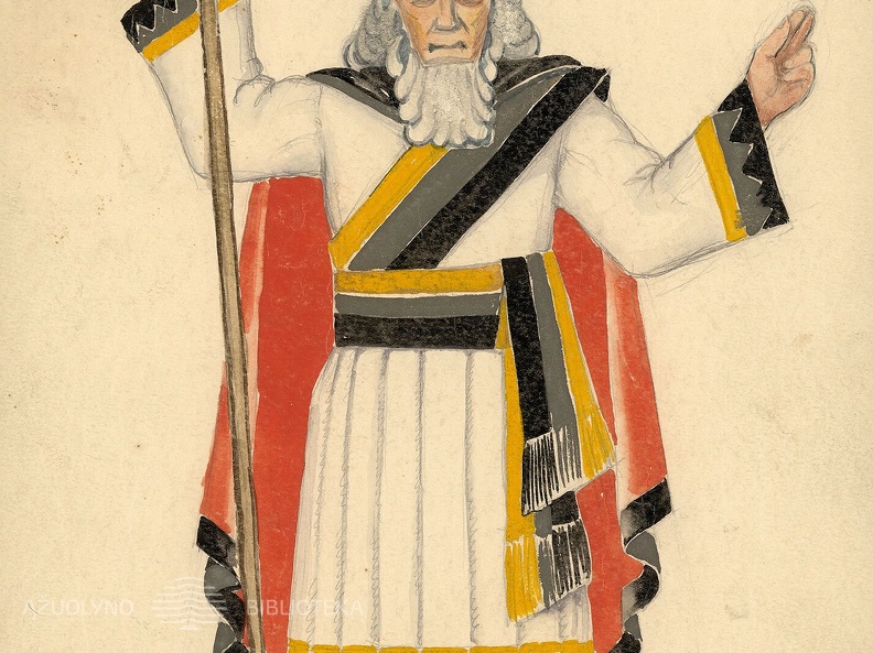 Krivio kostiumo eskizas Vinco Krėvės Mickevičiaus dramai „Šarūnas“