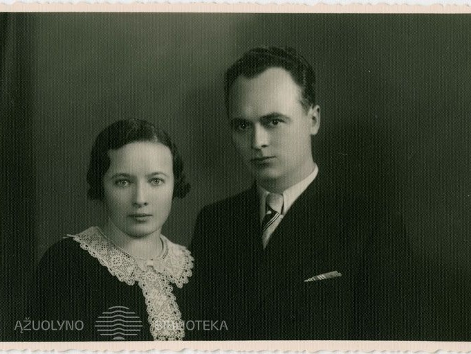 Keramikas, dailininkas Liudvikas Strolis su žmona fortepijono pedagoge Birute Damijonaityte-Stroliene