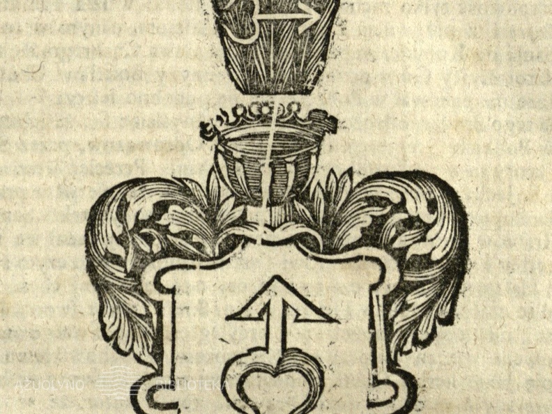 Chreptavičių giminės herbas su balta strėle raudoname