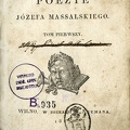 Poezye Jozefa Massalskiego / Jozef Massalski.