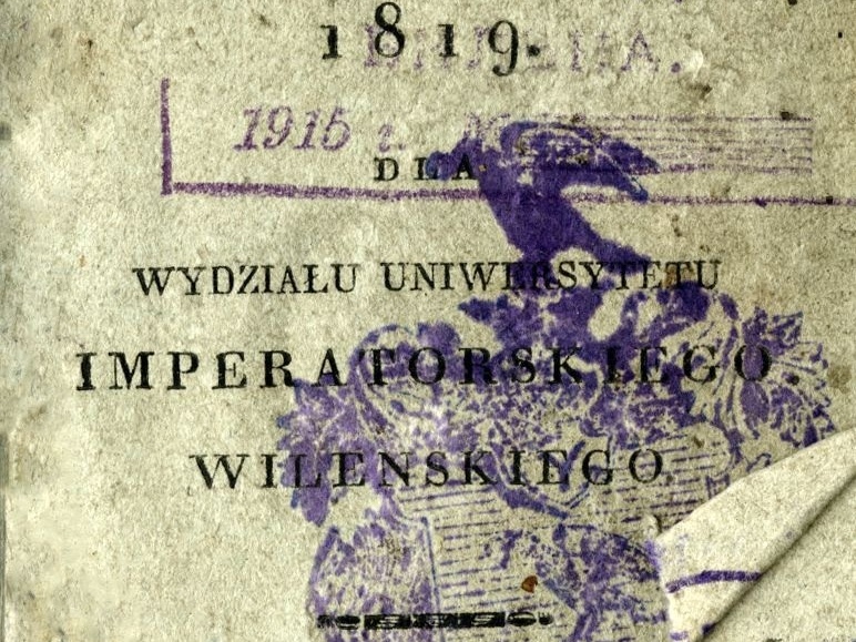 Kalendarzyk polityczny na rok 1819. – Wilno