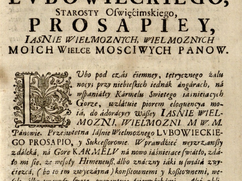 Metaphora Panegiryku žycia Ludzkiego y Exordium