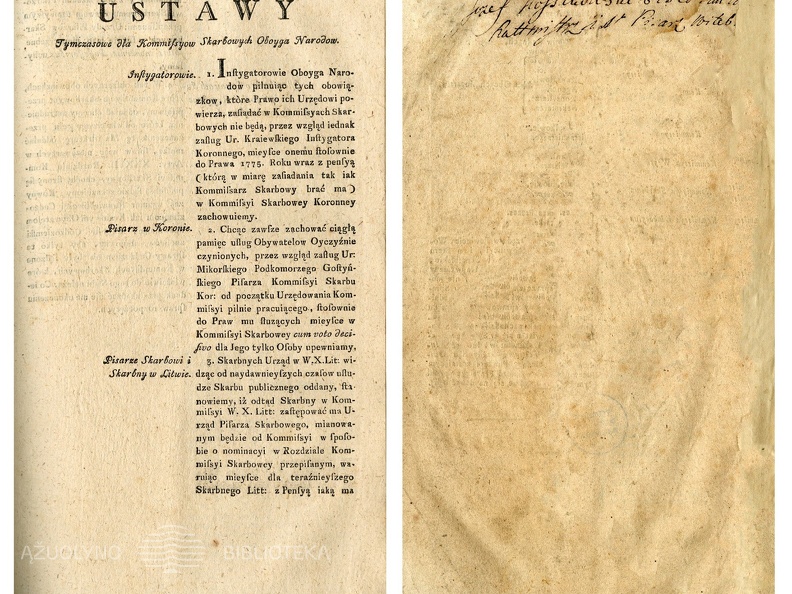Proiekt do formy rzadu. – Warszawa: [s.n.], 1790.