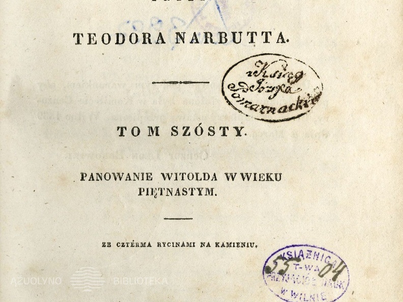 Dzieje narodu litewskiego / Teodor Narbutt.