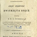 Zoologiaa krotko zebrana / S. Jundzill. – Wilna: