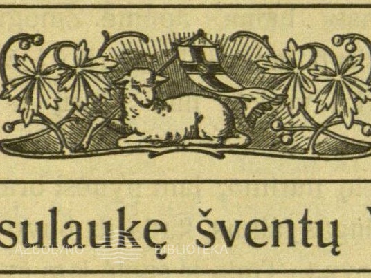 Sveikinimas su šv. Velykomis. Žiburėlis, 1920, nr. 7, p. 91.