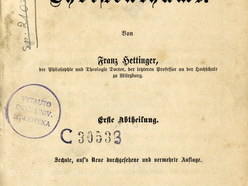 Die Dogmen des Christentums / Franz Hettinger.