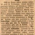  Byloj su Gabriu prof. Voldemaras išteisintas: [1925 m. buvo nubaustas už J. Gabrio-Paršaičio įžeidimą spaudoje dviems savaitėms paprasto kalėjimo, bet padavęs apeliaciją 1932 10 06 išteisintas] // Lietuvos aidas. – 1932, spal. 7, p. 6.