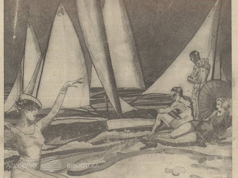 „Prie jūrų – marių“. Sekmadienis, 1938, nr. 33, p. 1.