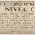Išsitepę odą „Nivea-Creme“ įdegsite net nešviečiant saulei. Sekmadienis, 1930, nr. 29, p. 7.