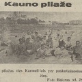 Kauno pliažas ties Karmelitais per karščius. Foto Š. Bajero nuotrauka. Sekmadienis, 1929, nr. 25, p. 5.