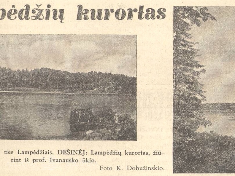 Lampėdžių kurorto vaizdai. K. Dobužinskio nuotrauka. Sekmadienis, 1935, nr. 23, p. 3.