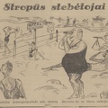 Karikatūra „Stropūs stebėtojai“ apie pliažo kultūrą. Sekmadienis, 1929, nr. 33, p. 5.