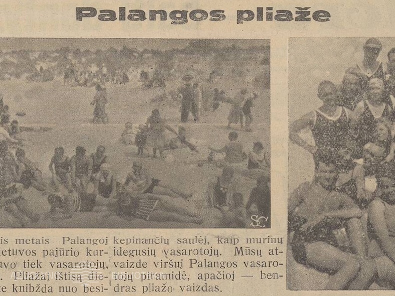 Palangos pliažas. Sekmadienis, 1929, nr. 32, p. 5.