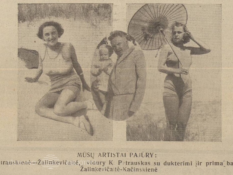 Artistai pajūryje. Sekmadienis, 1931, nr. 29, p. 3.