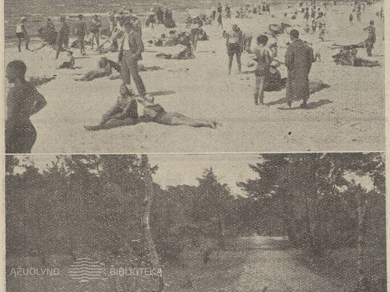 Palangos pliažas ir „meilės alėja“. Sekmadienis, 1932, nr. 30, p. 2.