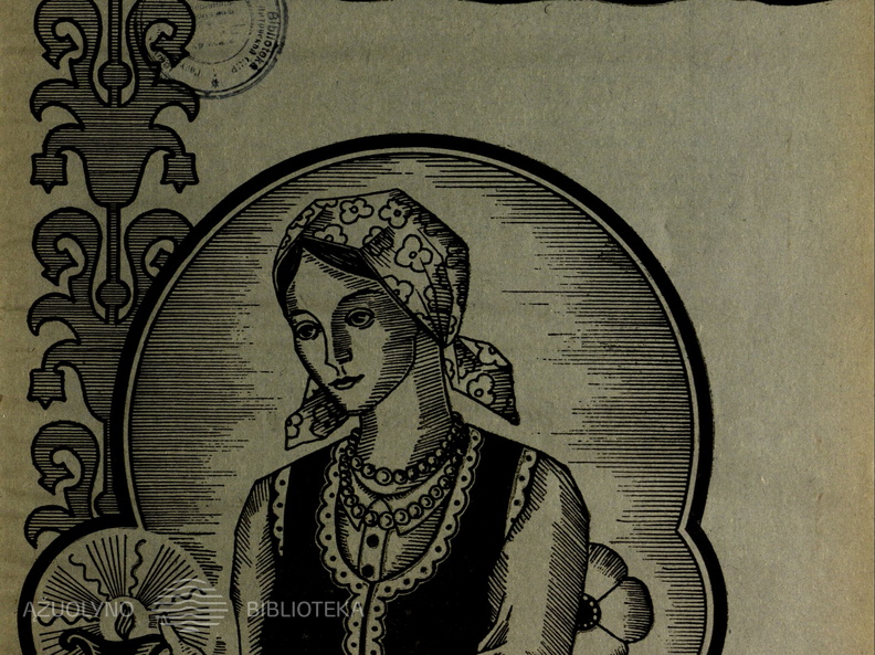 Tautinio stiliaus viršelis. Moteris.-1933, nr. 2, p. viršelis