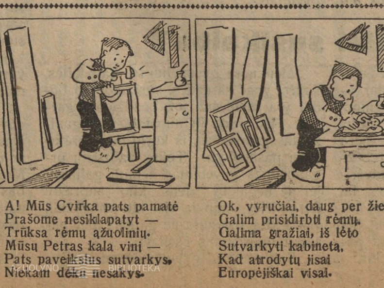 Europietiškas kabinetas. Jaunasis ūkininkas.-1934, nr. 7, p. 44.