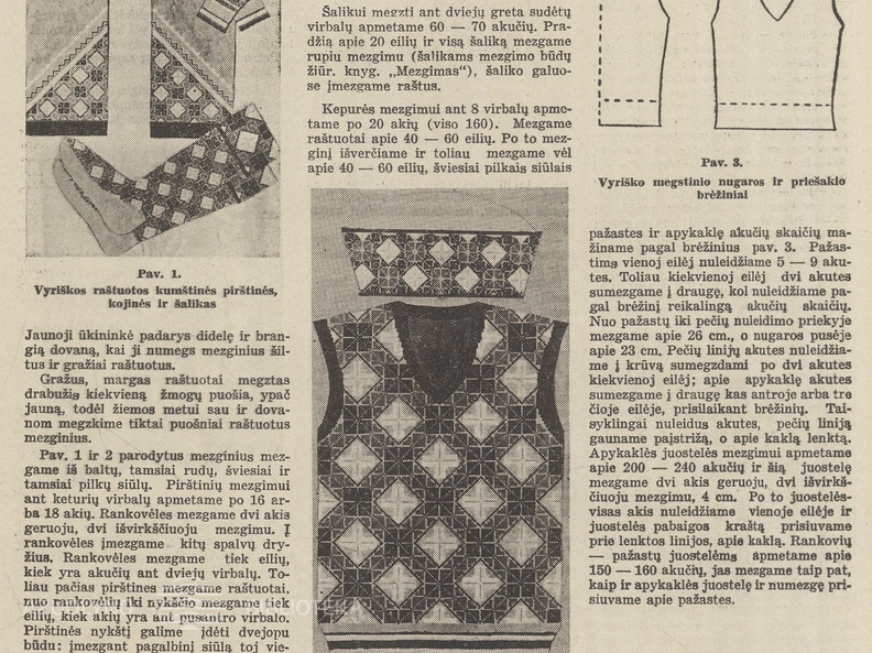 Tautinio stiliaus šilti drabužiai. Jaunasis ūkininkas.-1938, nr. 30, p. 474.