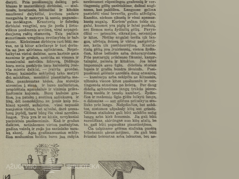 Baldai seklyčiai. Jaunasis ūkininkas.-1940, nr. 16, p. 250.