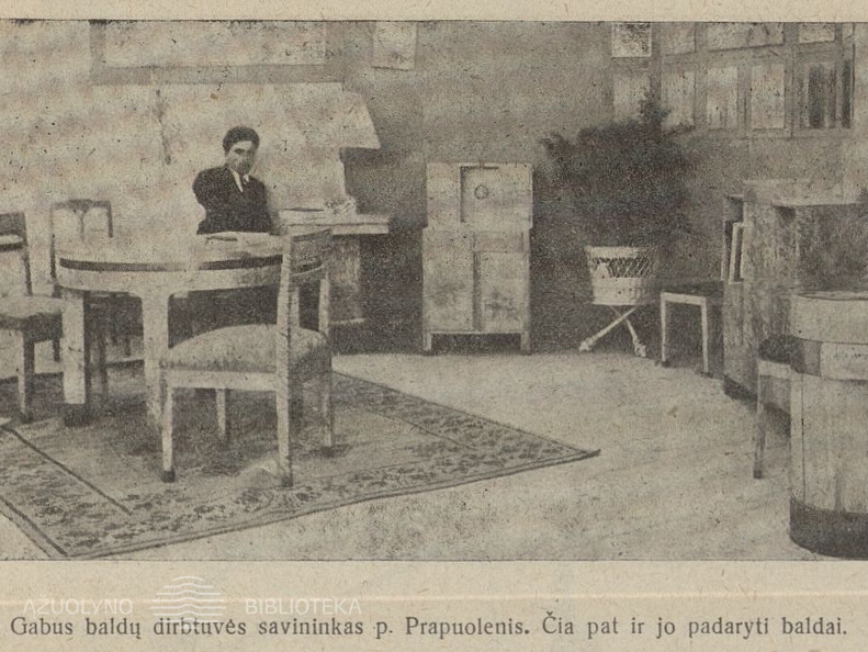 Prapuolenis J. Pristato savo baldus. Ūkininko patarėjas.-1930, nr. 13, p. 560.