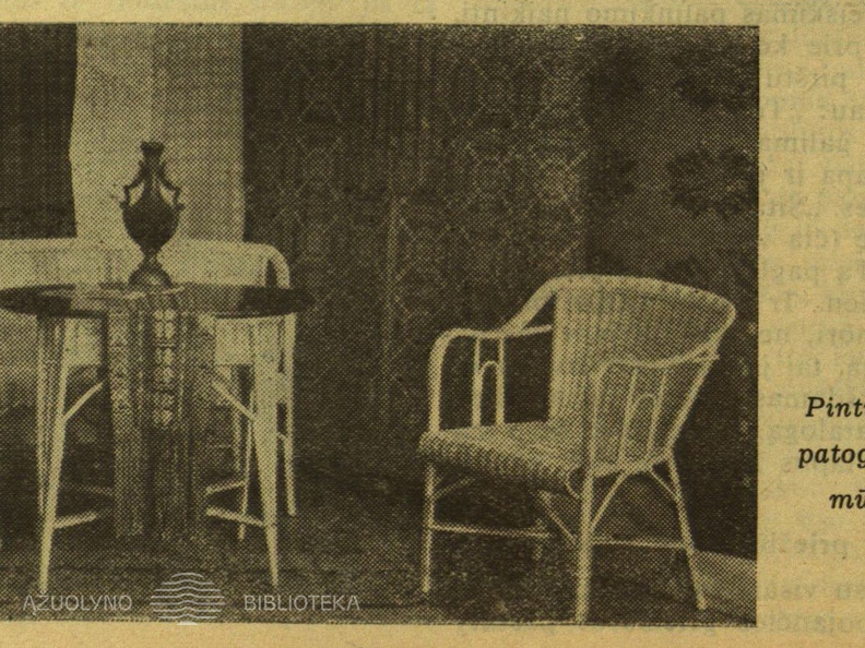 Tautinio stiliaus interjeras. Moteris.-1938, nr. 13-14, p. 236.