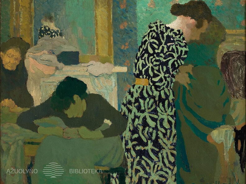 Eduaras Viujaras. Gėlėta suknelė. 1891 m.