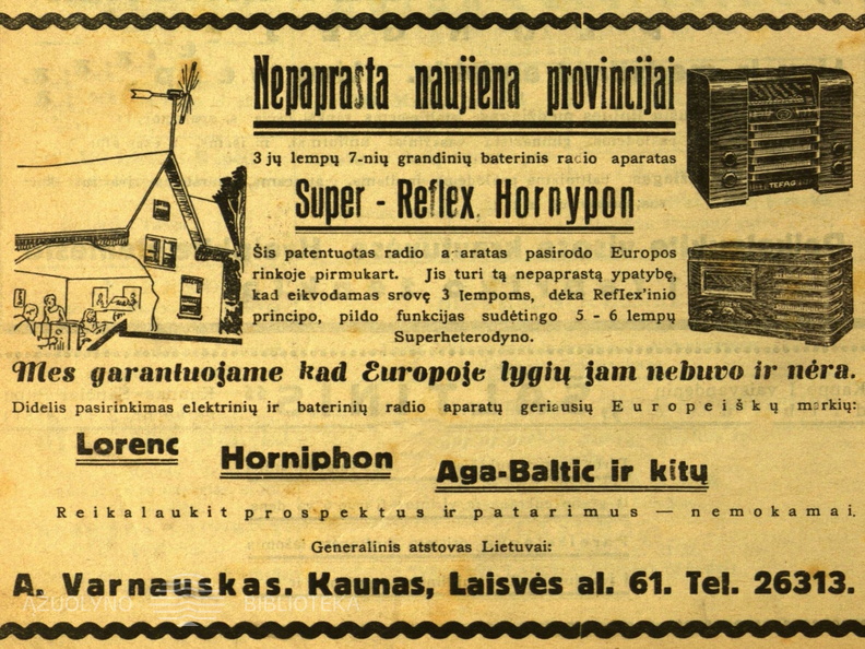 „Nepaprasta naujiena provincijai“. Laiko žodis.-1936, nr. 19-20, p. nenumeruotas.