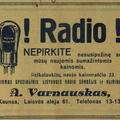 „Pirmas specialinis Lietuvoje radio sandėlis ir klinika“. Paštininkų žodis.-1928, nr. 2, p. 32.