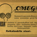 „Omega“ ausinių reikalaukit visur. 2000 metrų.-1928, nr. 6, p. nenumeruotas.