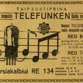 _„Taip sustiprina radio lemputės Telefunken.“ 2000 metrų.-1928, nr. 2, p. nenumeruotas.